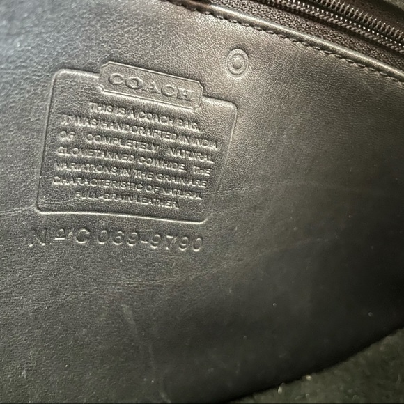 -SOLD- Vintage Coach Black Leather Brass Hardware Purse - Picture 9 of 10